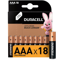 Элемент питания DURACELL Basic LR03 (ААА) 18шт