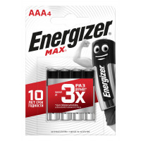 Элемент питания Energizer MAX LR03 (ААА) 4шт